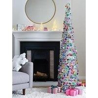 Three Kings 150Cm Pop-Up Tinsel Tree Silver