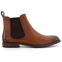 Dune Mens CHARACTERISTIC Smart Chelsea Boots Size UK 10 Characteristic Tan Flat Heel Chelsea Boots