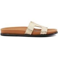 Dune Ladies LOUPA Topstitch-Detail Comfort-Footbed Slider Sandals Size UK 8 Flat Heel Casual Sandals