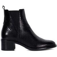 Dune London Pouring Textured Ankle Boot - Black