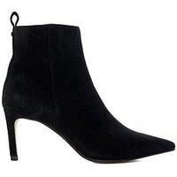 Dune London Obsessively Kitten Heel Pointed Toe Ankle Boots - Black