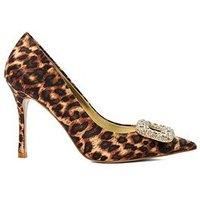 Dune London Aquamarine Leopard Court Shoe - Print