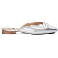 Dune London Haylas Ballet Flat Mules - Silver