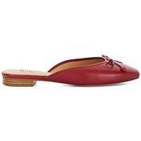 Dune London Haylas Ballet Flat Mules - Dark Red