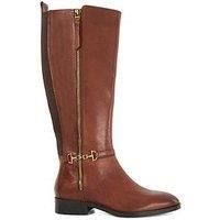 Dune Ladies Wide Fit TAYLYN Knee High Boots With Signature Buckle Detail Size UK 3 Flat Heel