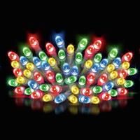 Premier Decorations 200 LED Multi Action supabrights Multi Coloured with Clear Cable