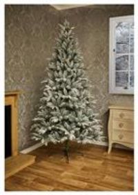 Premier Decorations 6ft Lapland Spruce Flocked Christmas Tree - Green