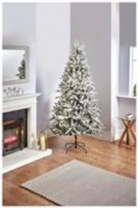 Premier Decorations 6ft Flocked Lapland Spruce Christmas Tree - Green