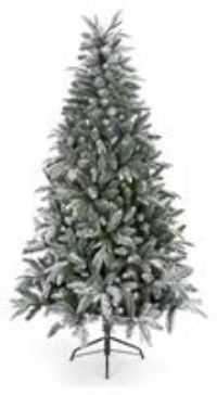 Premier Decorations Flocked Lapland Spruce Christmas Tree - 5ft