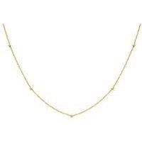 Carissima Gold 9ct Yellow Gold Diamond Cut Twist and Ball Curb Chain Necklace of 46cm/18"