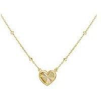 The Love Collection 9Ct Rainbow Heart Trace Necklace