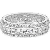 Simply Silver Women's Sterling Silver Cubic Zirconia Band Ring