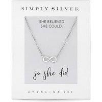 Simply Silver Gift Boxed Sterling Silver 925 Infinity Necklace