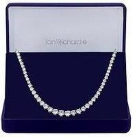 Jon Richard Cubic Zirconia Graduated Crystal Tennis Necklace