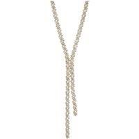 Jon Richard Rose Gold Plated Crystal Lariat Necklace Pink