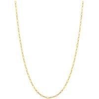 Simply Silver Sterling Silver Gold Small Paperlink T-Bar Necklace