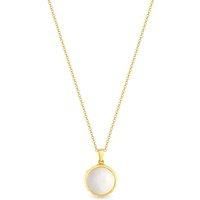 Sterling Silver 925 14ct Gold Plated Mop Necklace