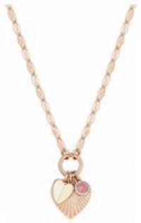 Lipsy Rose Gold Diamond Cut Heart Necklace - Gift Boxed