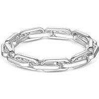 Jon Richard Recycled Silver Plated Chain Stretch Bracelet