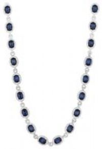 Jon Richard Silver Plated Blue Halo Necklace