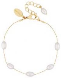 Jon Richard Gold Plate Fine Chain And Fresh Water Pearl Bracelet