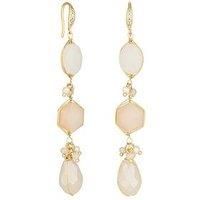 Jon Richard Faceted Stone And Freshwater Pearl Earring