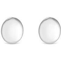 Sterling Silver 925 Oval Polished Stud Earrings