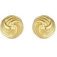 Vintage Inspired Gold Plated Knot Clip Earrings