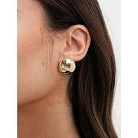 Jon Richard Gold Plated Dome Earrings