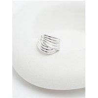 Jon Richard Silver Plated Polished Statement Ring