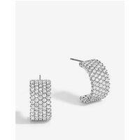 Jon Richard Crystal Pave Hoop Earrings