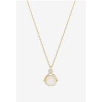 Inicio Gold Plated Evil Eye And Mother Of Pearl Spinning Pendant - Gift Pouch