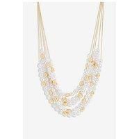 Mood Gold Pearl & Polished Multirow Necklace