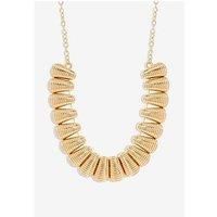 Mood Gold Polished Ridged Collar Necklace