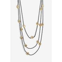 Mood Gold Nugget Multirow Cord Necklace