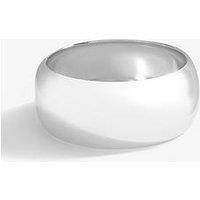 Mood Silver Polished Statement Bangle Bracelet