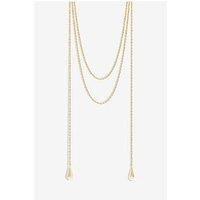 Mood Gold Pearl Multirow Rope Necklace