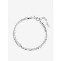 Simply Silver Sterling Silver 925 Flat Herringbone Bracelet