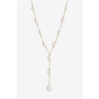 Jon Richard Gold Plated Semi Precious Pearl Y Necklace