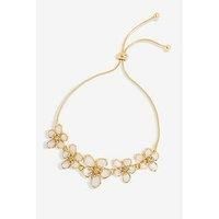 Jon Richard Gold Plated Mother Of Pearl Floral Bracelet