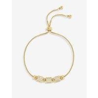 Jon Richard Gold Plated Pave Charm Toggle Bracelet