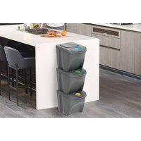 Set Of 3- 25 Litre Stackable Recycling Bins