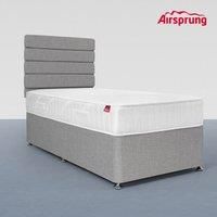 Airsprung Single Open Coil Memory Mattress With Silver Divan