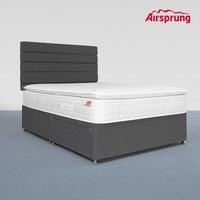 Airsprung Small Double Pocket 1500 Memory Pillowtop Mattress With 2 Drawer Charcoal Divan