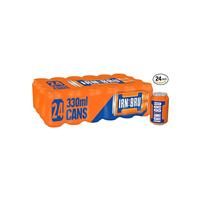 IRN-BRU Regular 24 Pack Iconic Flavoured Fizzy Drinks Multipack Cans 24 x 330ml Cans