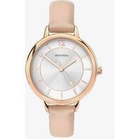 Sekonda Women's Quartz Watch with Silver Dial Analogue Display and Beige PU Strap 2137.27