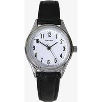 Sekonda Women's Quartz Watch with White Dial Analogue Display and Black Leather Strap 4491.27