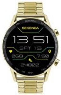 Sekonda Active Plus Smart Watch 45mm with Gold Stainless Steel Strap 30227