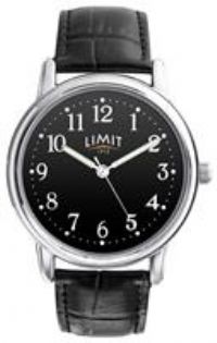 Limit Black Strap and Black Dial Analogue Watch