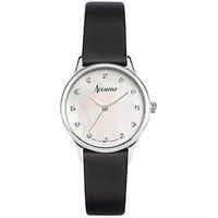 Accurist Women'S Dress Black Leather Strap 28Mm Analogue Watch